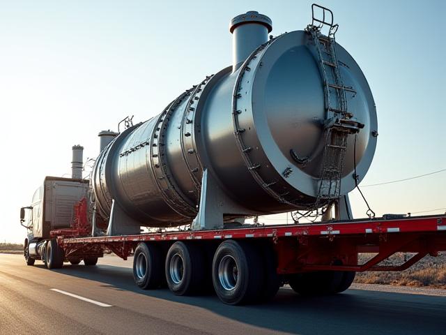 Flatbed truck with equipment