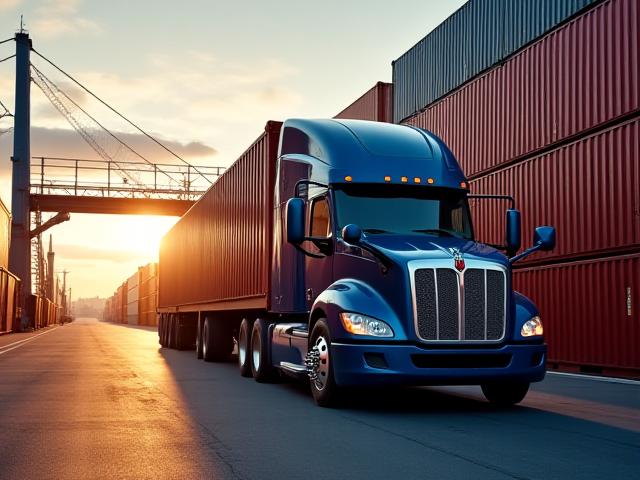 Berry Trucking handling drayage operations at an Indiana rail ramp