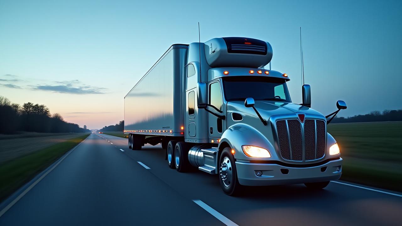 Modern Berry Trucking refrigerated trailer on an open highway
